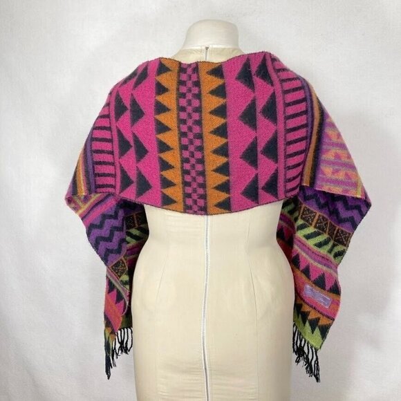 David & Young Collection Soft Than Cashmere Geometric Print Colorful Scarf Wrap - Picture 2 of 4